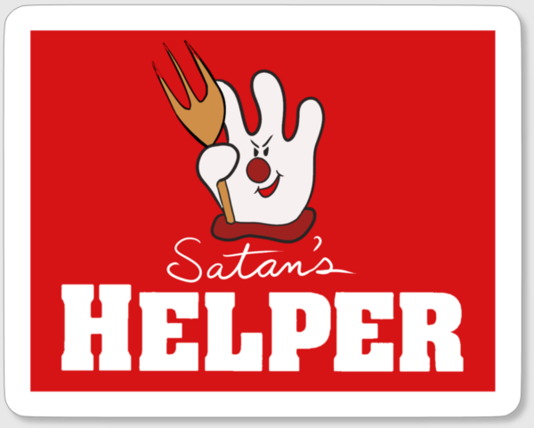 Satan's Helper Vinyl Sticker