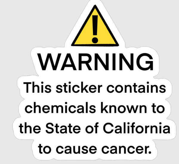 Prop 65 Warning Sticker